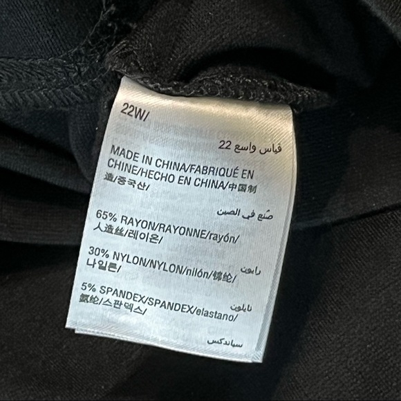 INC International Concepts Black Knit Legging Pants size 22W - Picture 7 of 8